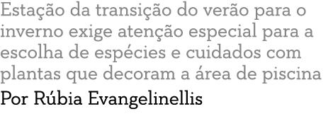 Esta  o da transi  o do ver o para o inverno exige aten  o especial para a escolha de esp cies e cuidados com plantas   