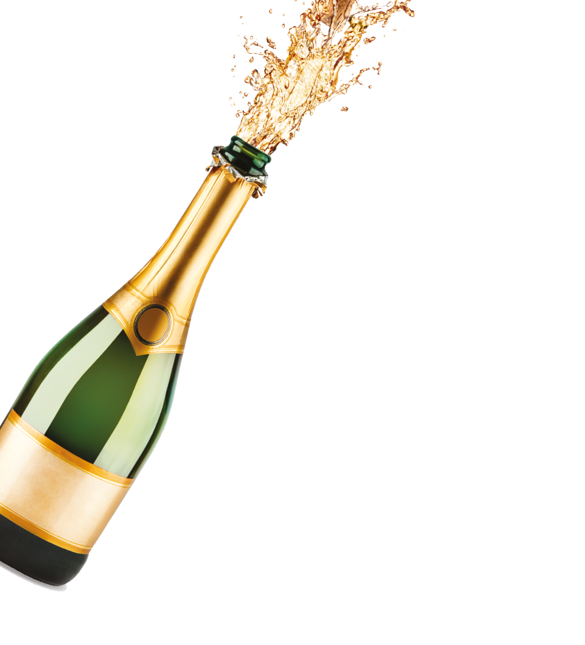 Beautiful picture of a bottle of champagne