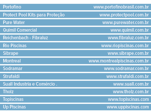 Portofino www portofinobrasil com br Protect Pool Kits para Proteção www protectpool com br Pure Water www purewater    