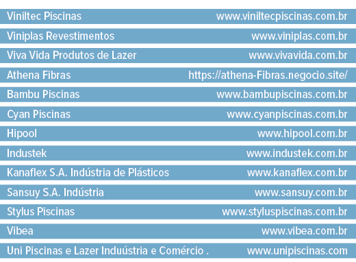 Viniltec Piscinas www viniltecpiscinas com br Viniplas Revestimentos www viniplas com br Viva Vida Produtos de Lazer    